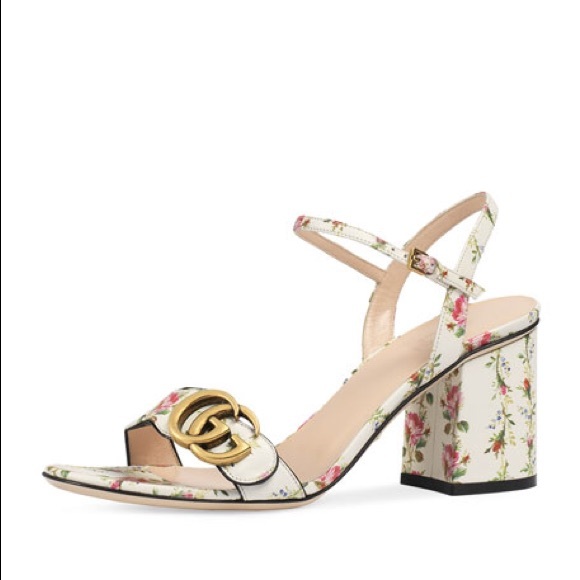 gucci floral sandals